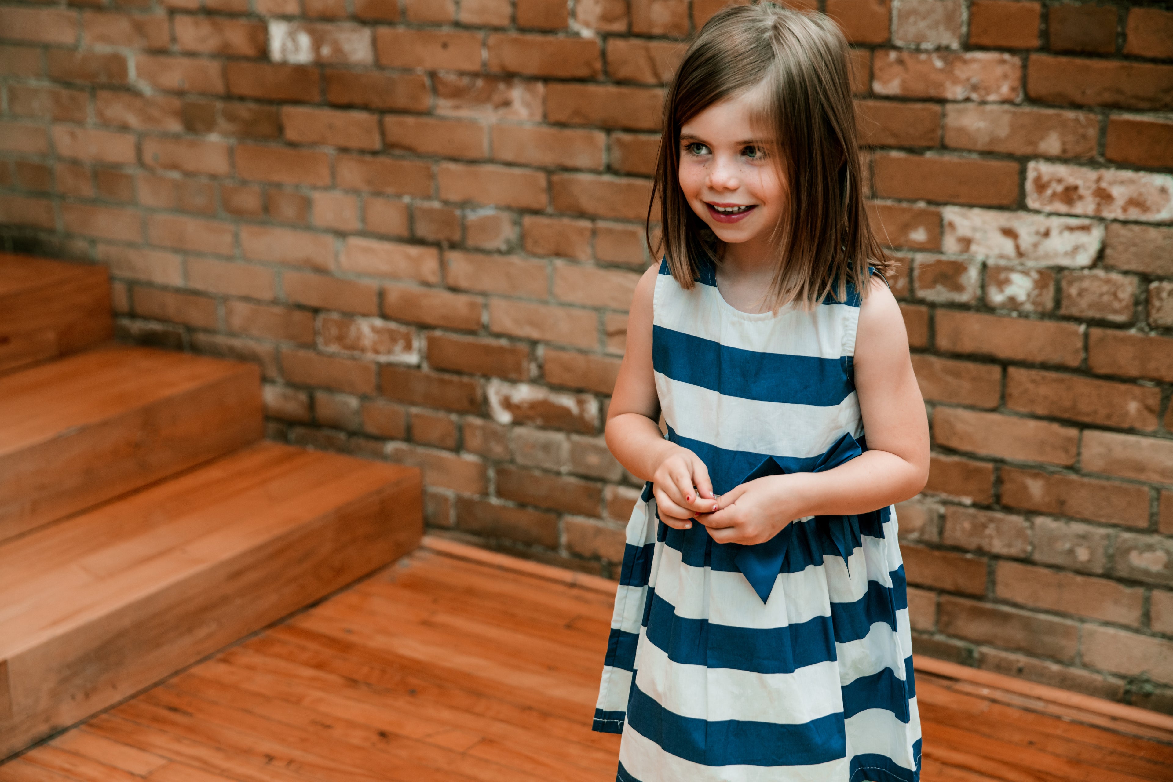 Royal Blue Striped Dress